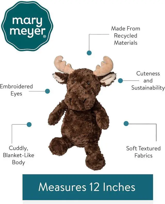 Alt view image 4 of 4 - Mary Meyer Stuffed Animal Again Friends Plush Soft Toy, 12-Inches, Moose