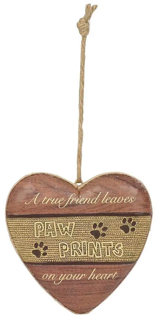 Main image of Enesco Dog Cat Heart Ornament, Paw Prints on Your Heart
