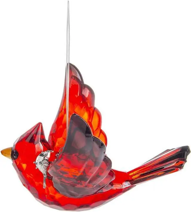 Alt view image 2 of 4 - Ganz ACRY-743 Radiant Cardinal Ornament with Charm, 5-inch Length