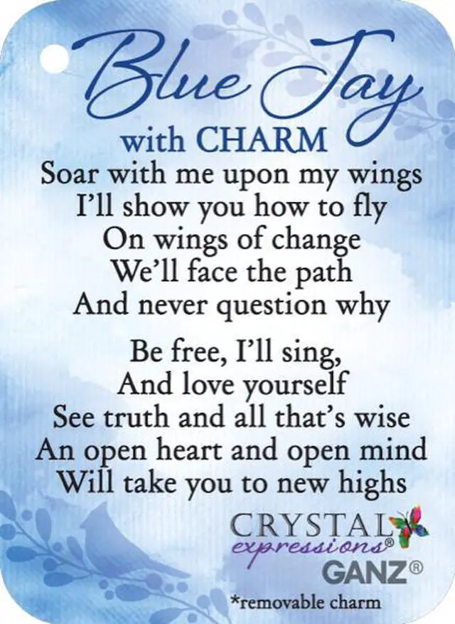 Alt view image 2 of 4 - Crystal Expressions Ganz Blue Jay Ornament with Charm, ACRY-1071