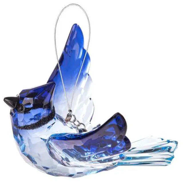Alt view image 3 of 4 - Crystal Expressions Ganz Blue Jay Ornament with Charm, ACRY-1071
