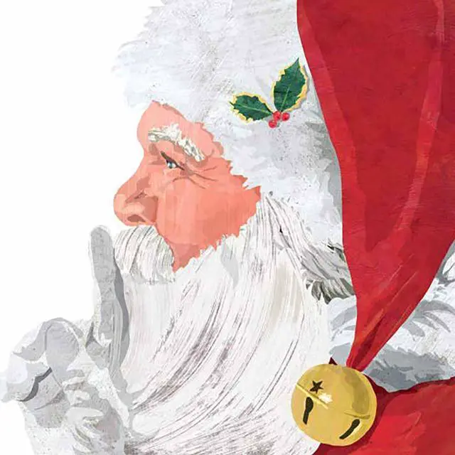 Main image of PPD "Yuletide Santa White" Christmas Paper Cocktail/Beverage Napkins
