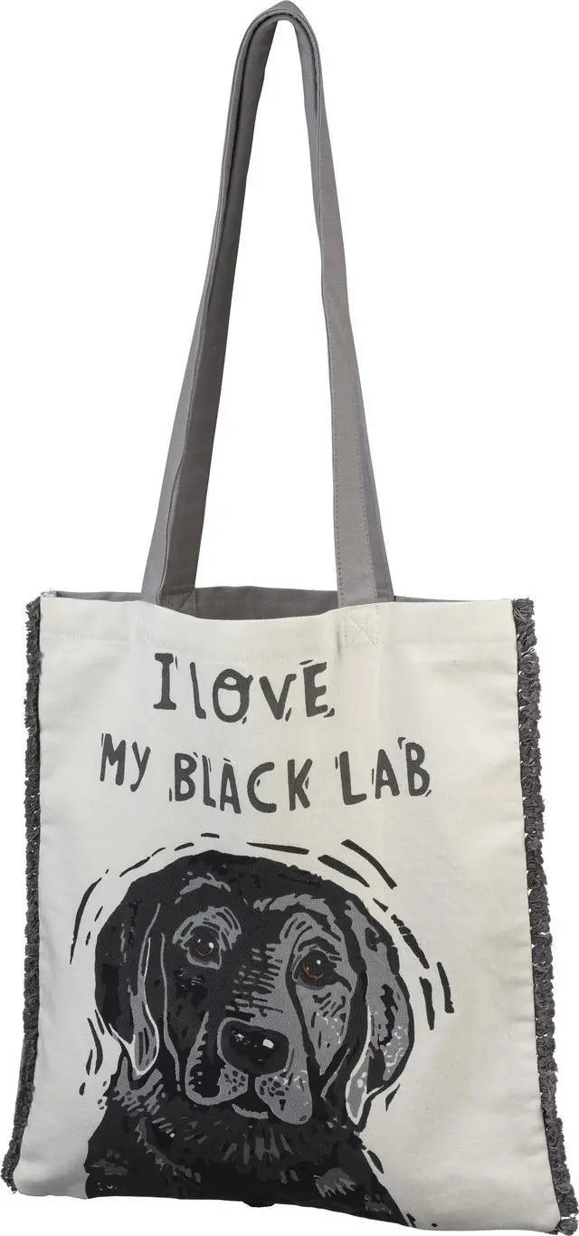 Main image of Primitives By Kathy Market Shopping Tote - I Love My Black Lab