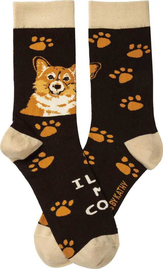 Alt view image 2 of 3 - Primitives By Kathy Socks - I Love My Corgi