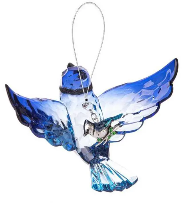 Alt view image 4 of 4 - Crystal Expressions Ganz Blue Jay Ornament with Charm, ACRY-1071