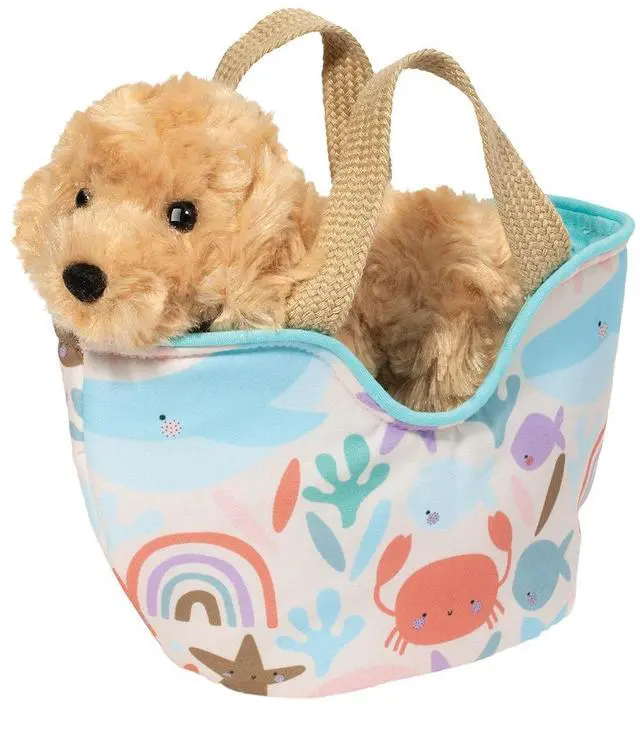 Main image of Douglas Under the Sea Sassy Sak w Golden Retriever Plush Stuffed Animal Toy, 7"