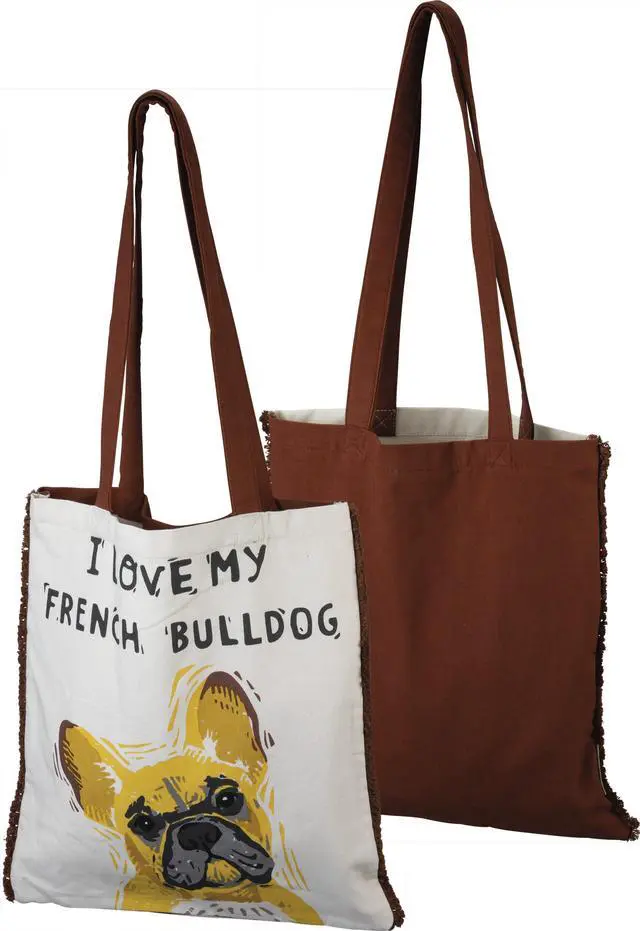 Main image of Primitives By Kathy Market Shopping Tote - I Love My French Bulldog