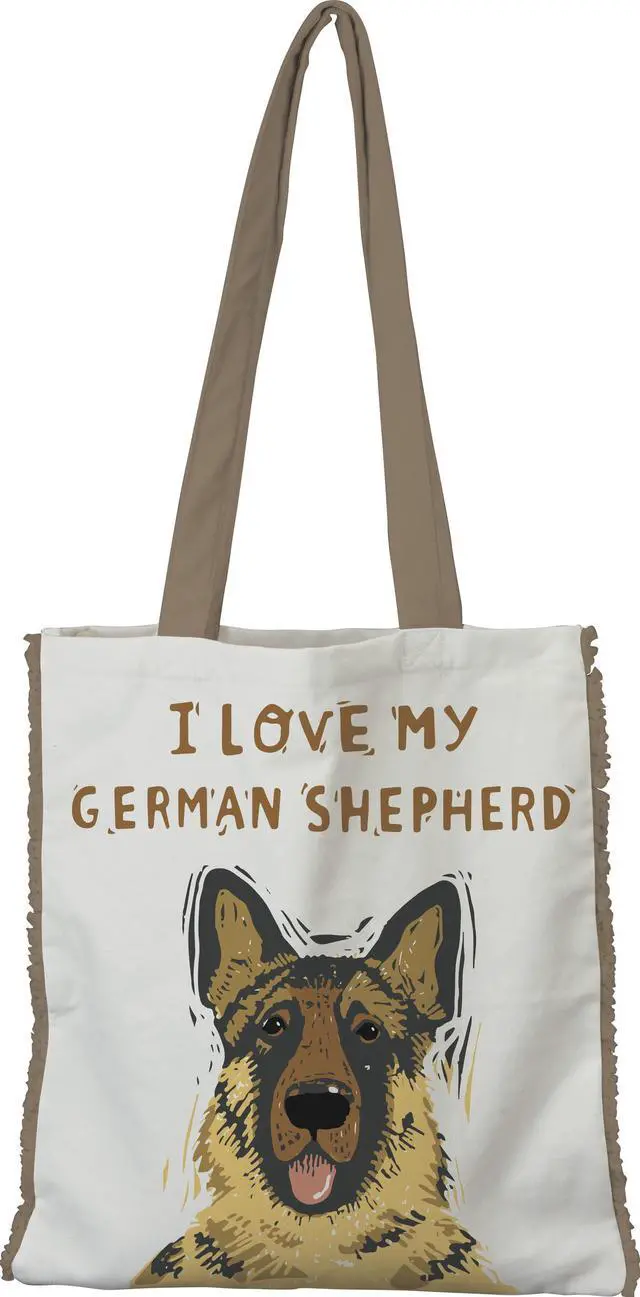 Main image of Primitives By Kathy Market Shopping Tote - I Love My German Shepherd