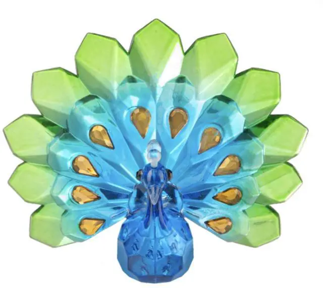 Main image of Ganz Crystal Expressions Decorative Peacock Figurine, Blue & Green Acrylic Gems