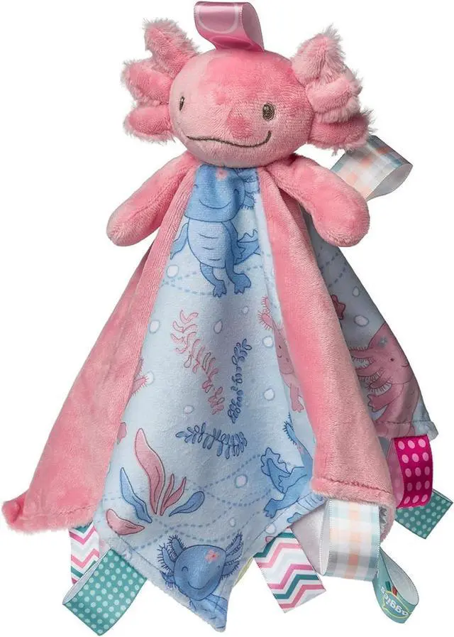 Alt view image 2 of 4 - Taggies Soothing Sensory Stuffed Animal Security Blanket, Lizzy Pink Axolotl