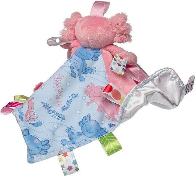 Alt view image 3 of 4 - Taggies Soothing Sensory Stuffed Animal Security Blanket, Lizzy Pink Axolotl