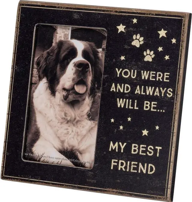 Main image of Primitives by Kathy Pet Memorial Photo Frame, 6" x 6", My Best Friend Always
