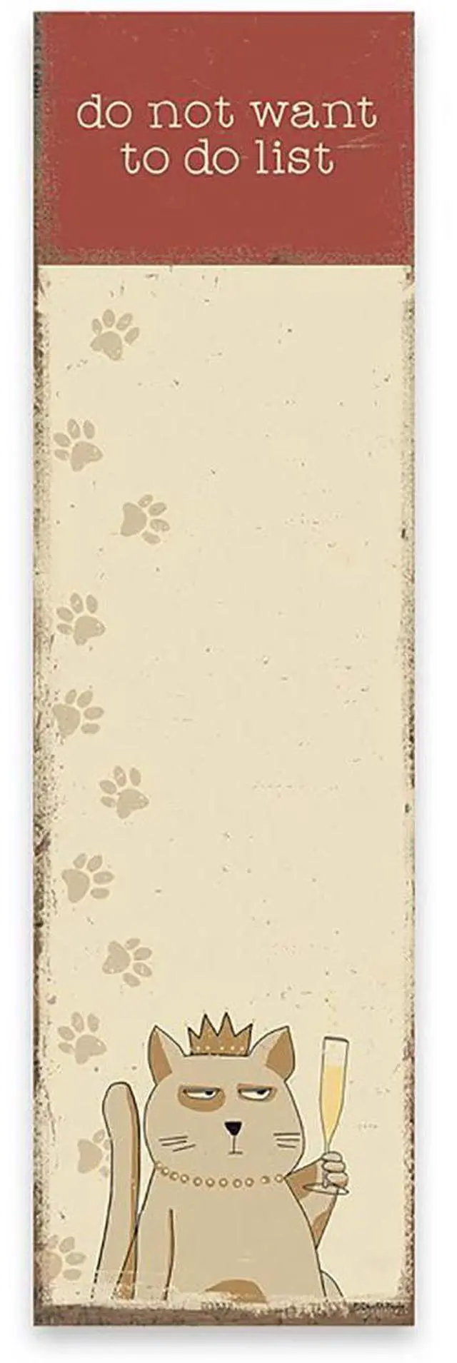 Main image of Primitives by Kathy - Do Not Want To Do List Cat with Champagne List Notepad