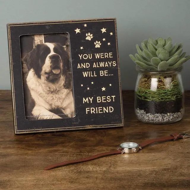 Alt view image 3 of 3 - Primitives by Kathy Pet Memorial Photo Frame, 6" x 6", My Best Friend Always