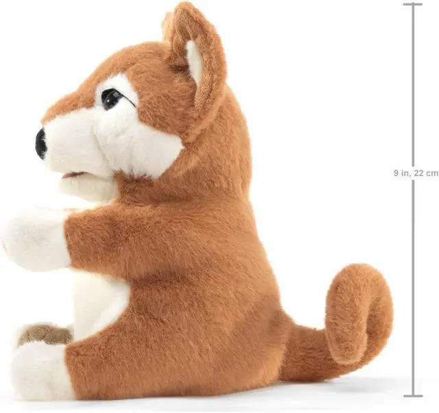 Alt view image 2 of 4 - Folkmanis Shiba Inu Puppy Hand Puppet, 10"