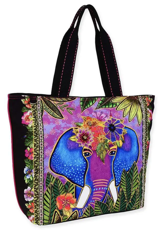 Alt view image 3 of 3 - Sun'N'Sand Alijah Elephant Large Tote, Multicolor, 19'' x 6'' x 15''