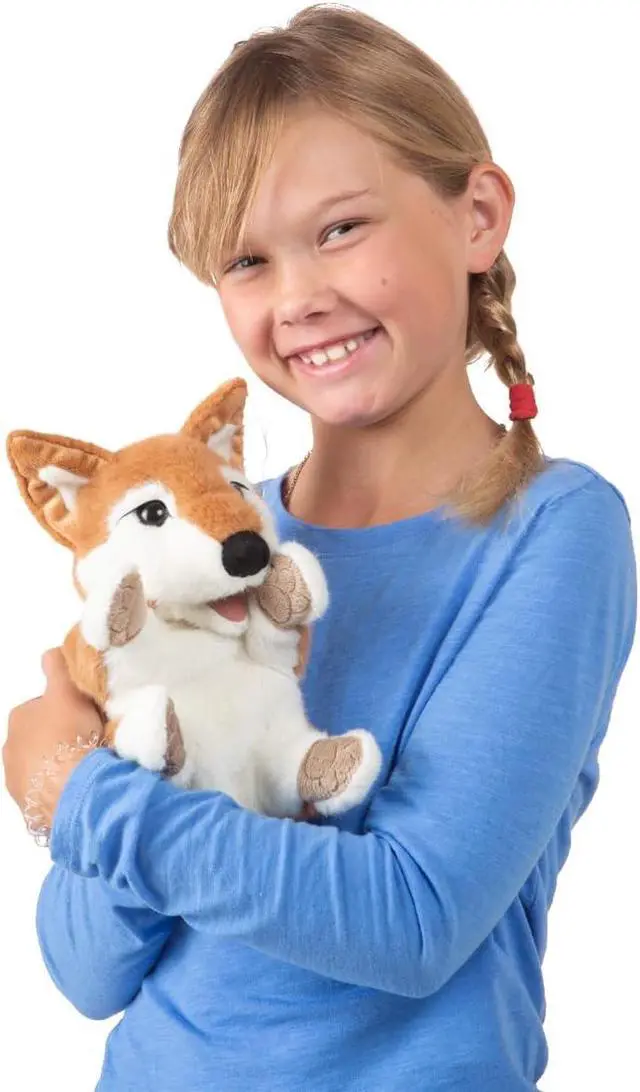 Alt view image 4 of 4 - Folkmanis Shiba Inu Puppy Hand Puppet, 10"