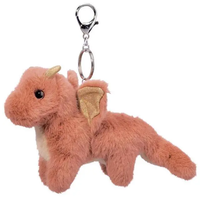 Main image of Douglas Toys Plush Stuffed Animal Backpack, Purse, Bag Charm, Rust Dragon, 5"