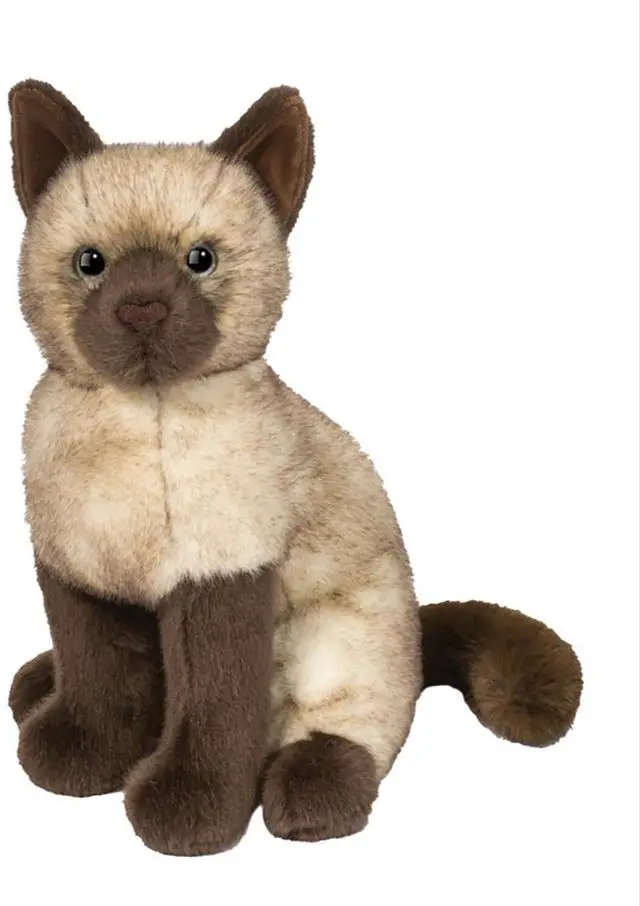 Main image of Douglas Chai Siamese Cat Plush Stuffed Animal, 10"