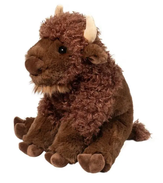 Alt view image 2 of 4 - Douglas Buffie Soft Buffalo Plush Stuffed Animal, 11" long