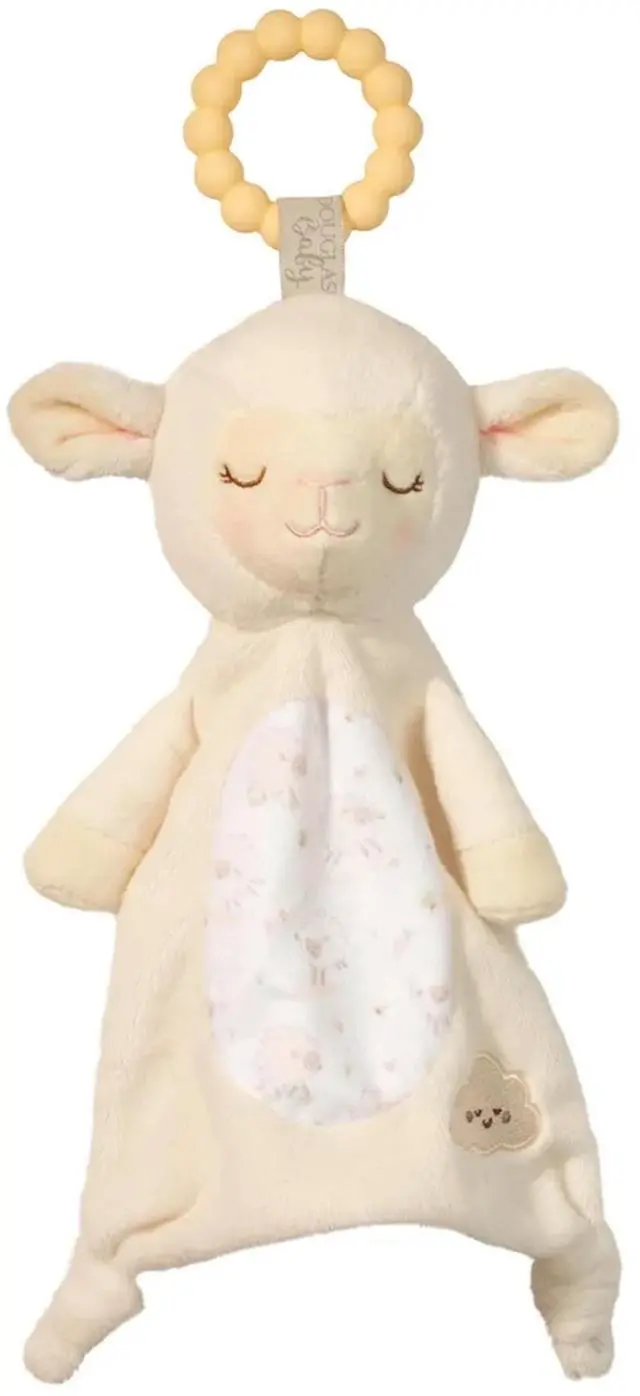 Main image of Douglas Lennox Lamb Teether Plush Stuffed Animal Toy, 10"