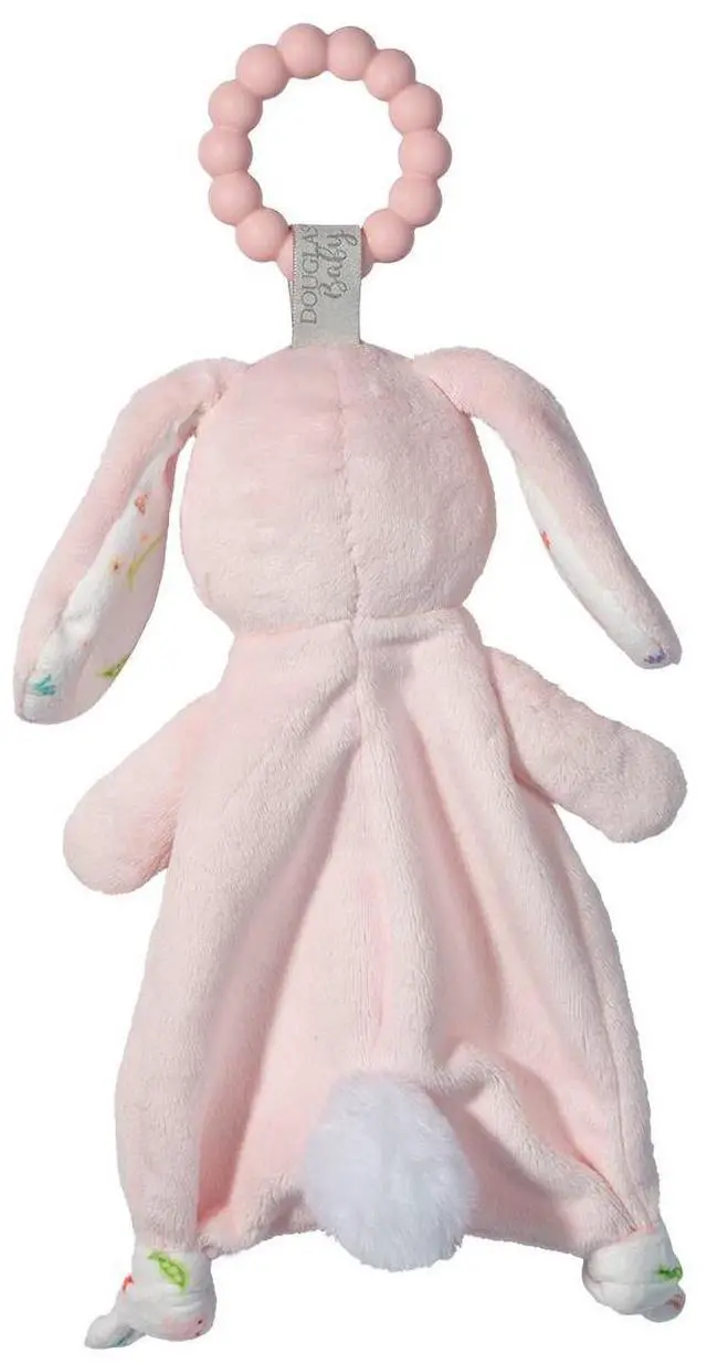 Alt view image 2 of 2 - Douglas Parsnip Pink Bunny Teether Plush Stuffed Animal Toy, 10"