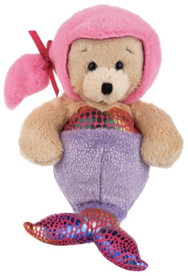 Main image of Ganz Wee Bears Mermaid Costume Plush Stuffed Animal Toy, 6"