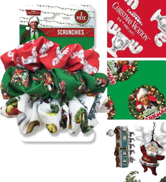 Main image of Spoontiques Christmas Vacation Scrunchies (3-Pack)