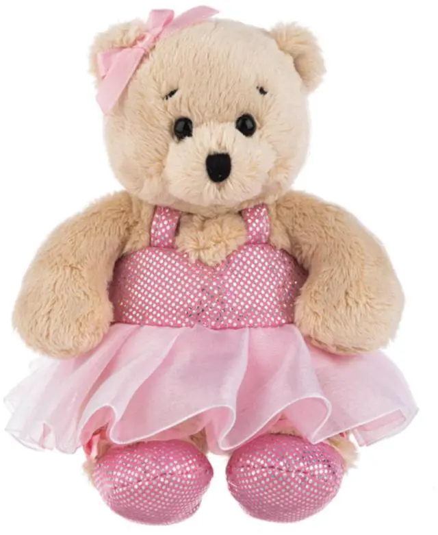 Main image of Ganz Wee Bears Ballerina Bear Costume Plush Stuffed Animal Toy, 6"