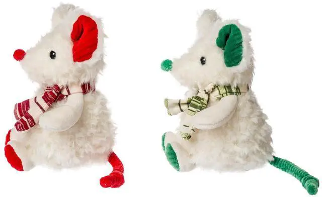 Alt view image 2 of 4 - Mary Meyer Merry Mice, Red and Green Ears, Set of 2, 6 inches