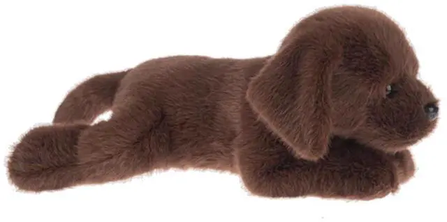 Alt view image 2 of 3 - Hands on Ganz Biscuit Dog Chocolate Labrador Dog Plush Stuffed Animal Toy, 14"