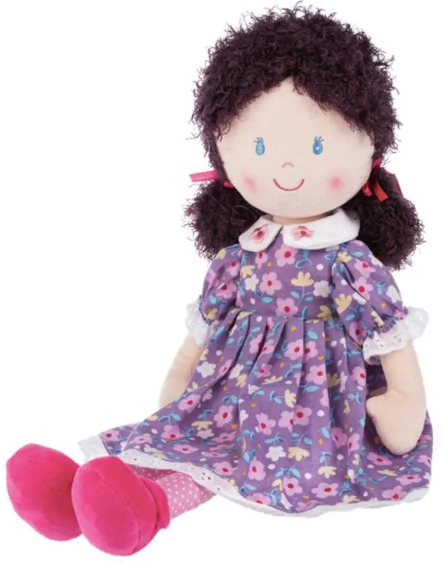 Main image of Ganz Florence Rag Doll with Brown Curly Hair, 20" H