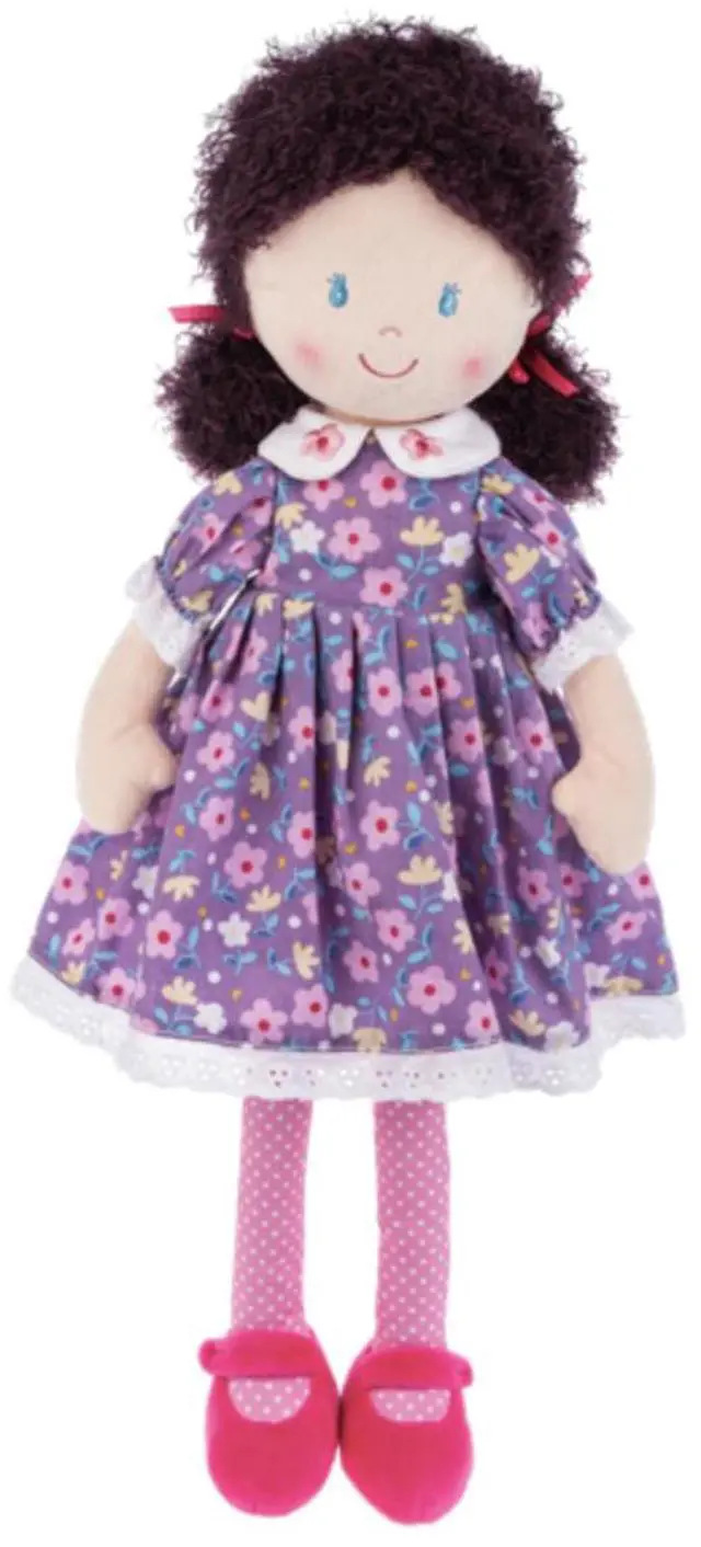 Alt view image 2 of 2 - Ganz Florence Rag Doll with Brown Curly Hair, 20" H