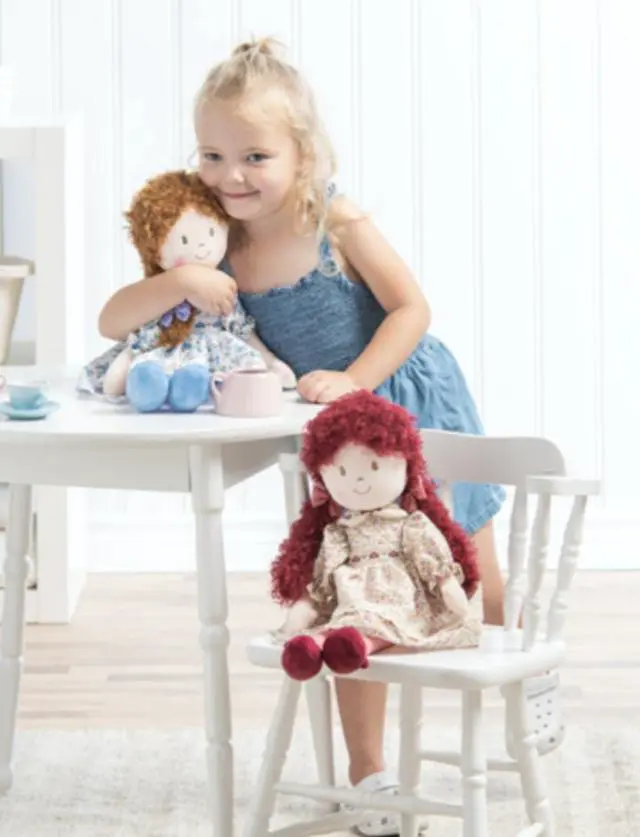 Alt view image 3 of 4 - Ganz Beatrice Plush Stuffed Toy Rag Doll with Blond Hair, 20 inches