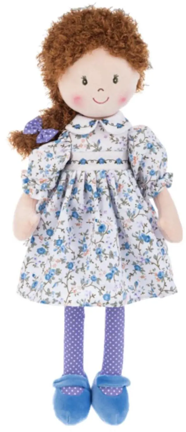 Alt view image 2 of 4 - Ganz Lucy Plush Stuffed Toy Rag Doll with Brown Hair, 20 inches