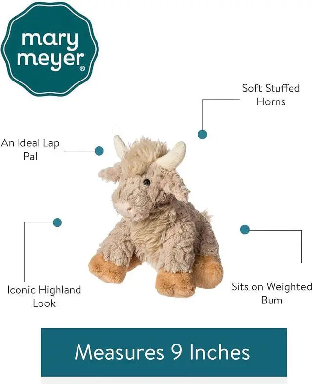 Alt view image 4 of 4 - Mary Meyer Putty Highland Cow Stuffed Animal Soft Toy, 9-Inches