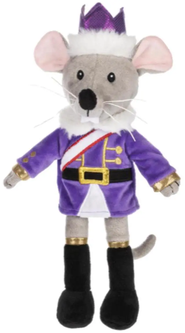 Alt view image 2 of 3 - Ganz Holiday King Mouse Plush Stuffed Animal Toy with Purple Jacket, 12"