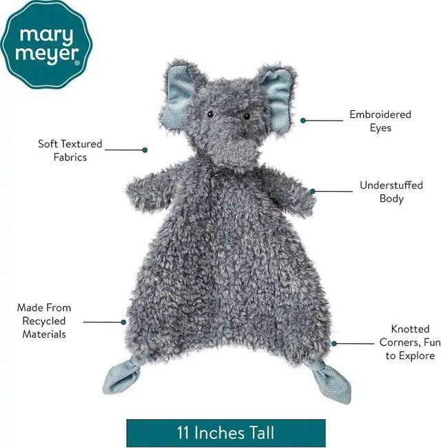Alt view image 2 of 3 - Mary Meyer Lovey for Babies Again Friends Soft Snuggle Toy, 11-Inches, Elephant