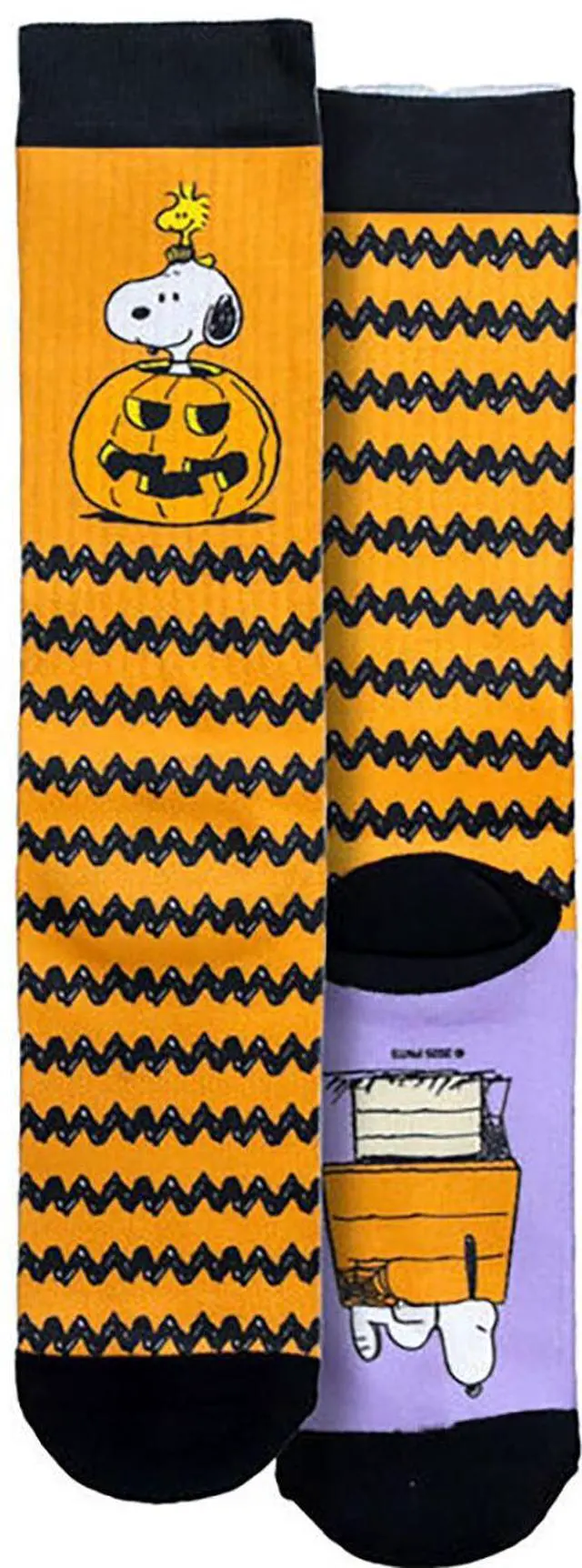 Main image of Spoontiques Peanuts Halloween Crew Socks - SHOE SIZE (5-10 Men) (7-12 women)