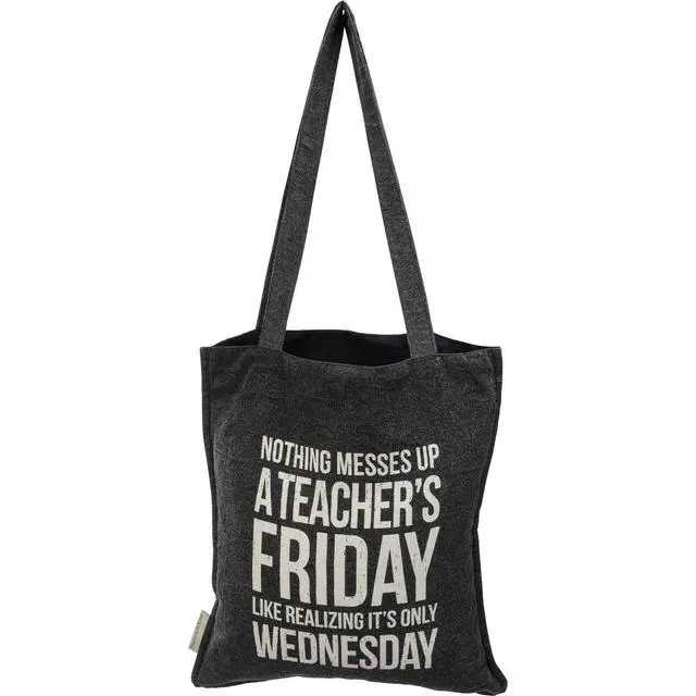 Alt view image 2 of 3 - Primitives by Kathy Tote - Realizing It's Only Wednesday Teacher Bag
