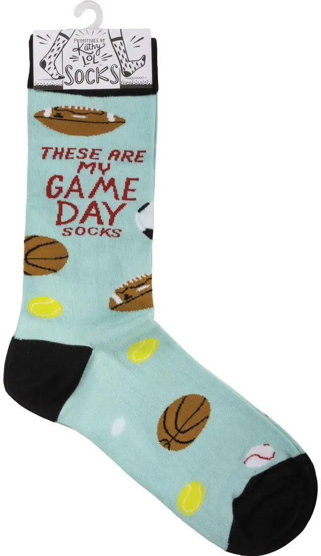 Alt view image 2 of 2 - Primitives by Kathy Socks - These Are My Game Day Socks