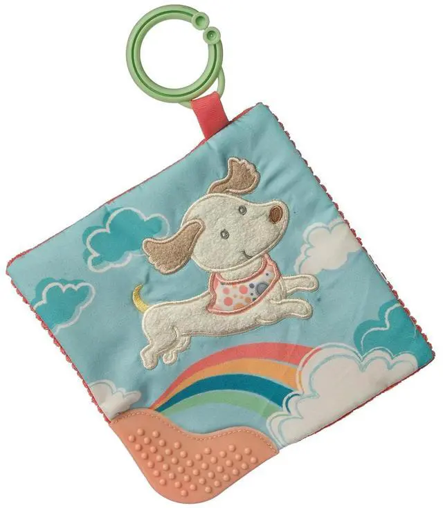 Main image of Mary Meyer Crinkle Teether Toy with Squeaker, 6 x 6-In, Tan Dancing Dachshund