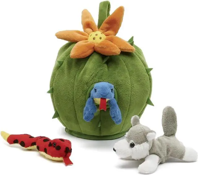 Main image of Unipak Cactus Finger Puppet Plush Stuffed Animal Play House, 10"