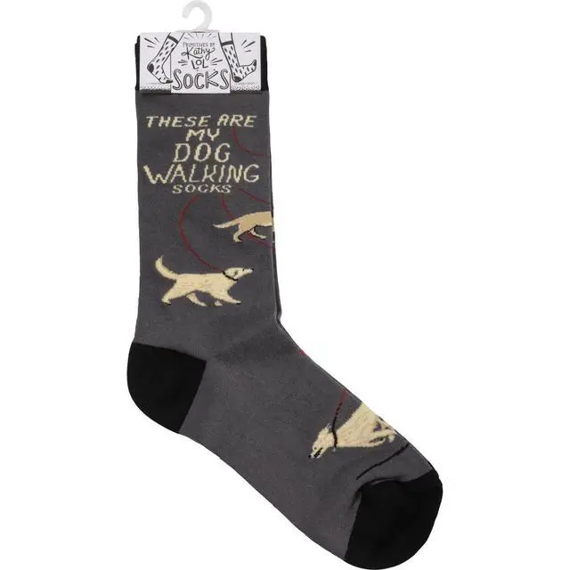 Alt view image 2 of 2 - Primitives by Kathy Socks - These Are My Dog Walking Colorfully Printed Socks