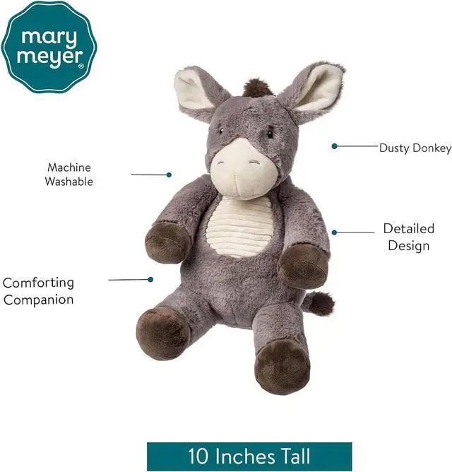 Alt view image 2 of 4 - Mary Meyer Stuffed Animal Huggable Plush Soft Toy, 10-Inches, Dusty Donkey