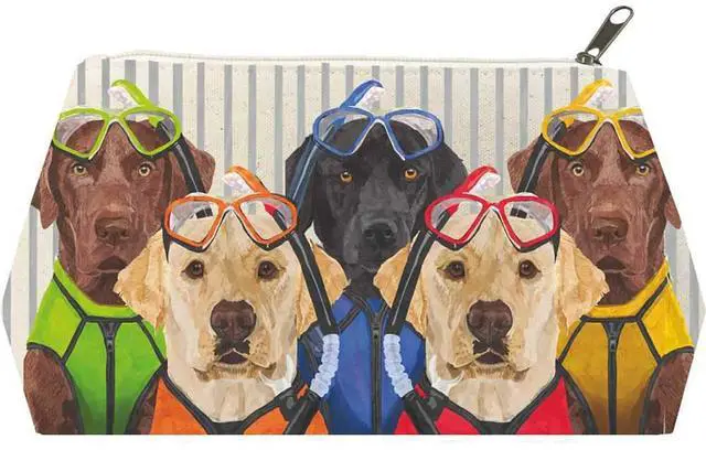 Main image of Paperproducts Design The Musketeers Labrador Dogs Cotton Cosmetic Bag (Large)