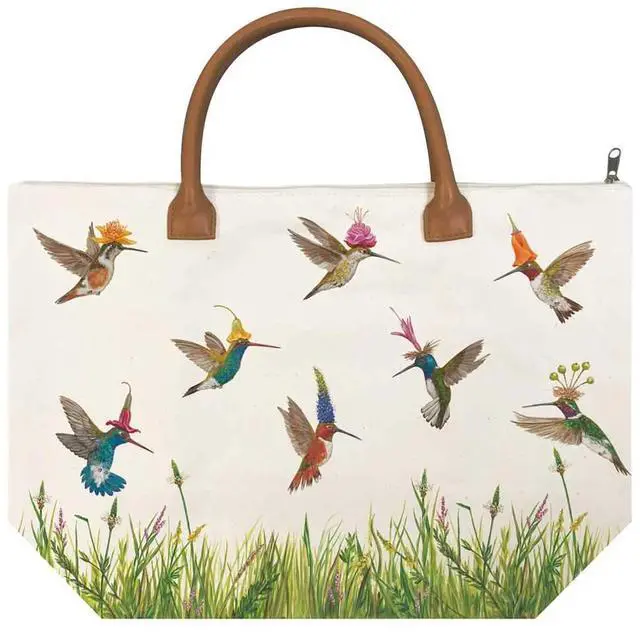 Main image of Paperproducts Design VICKI SAWYER Meadow Buzz Cotton Canvas Tote Bag