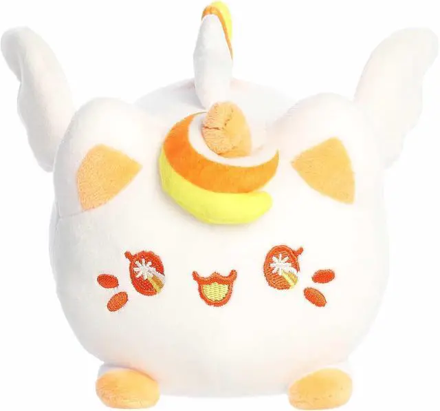 Alt view image 2 of 4 - Aurora® Spooky Tasty Peach® Candy Corn Pegasus Meowchi Stuffed Animal Toy, 8"