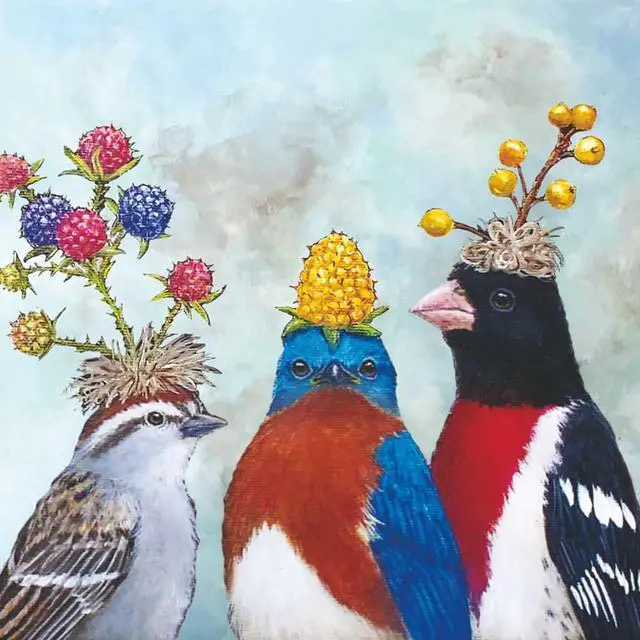 Main image of Paperproducts Design Beverage Napkin, Vicki Sawyer, The Berry Festival, 20/pkg