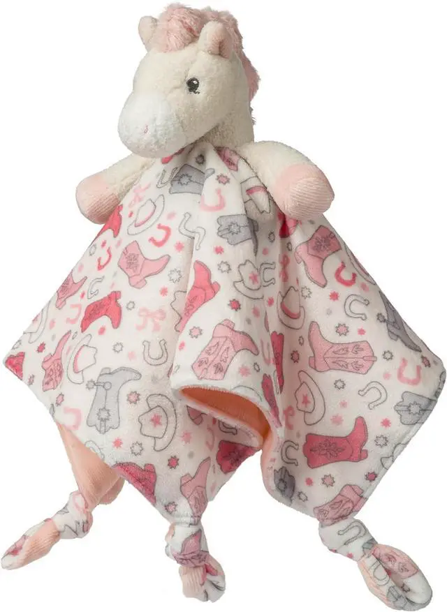 Alt view image 3 of 3 - Mary Meyer Stuffed Animal Character Blanket, 13 x 13-Inches, Cream Giddy Up Pony